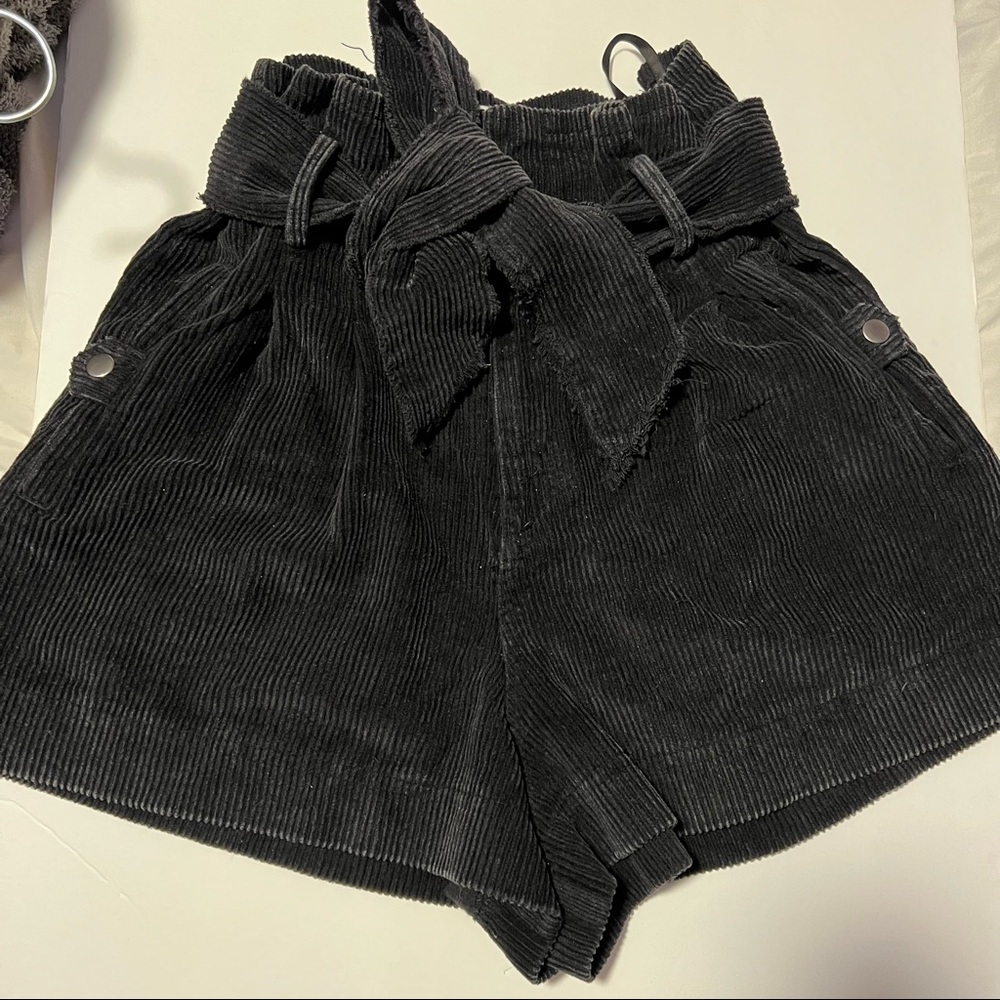 She + Sky Corduroy Paper Bag Shorts